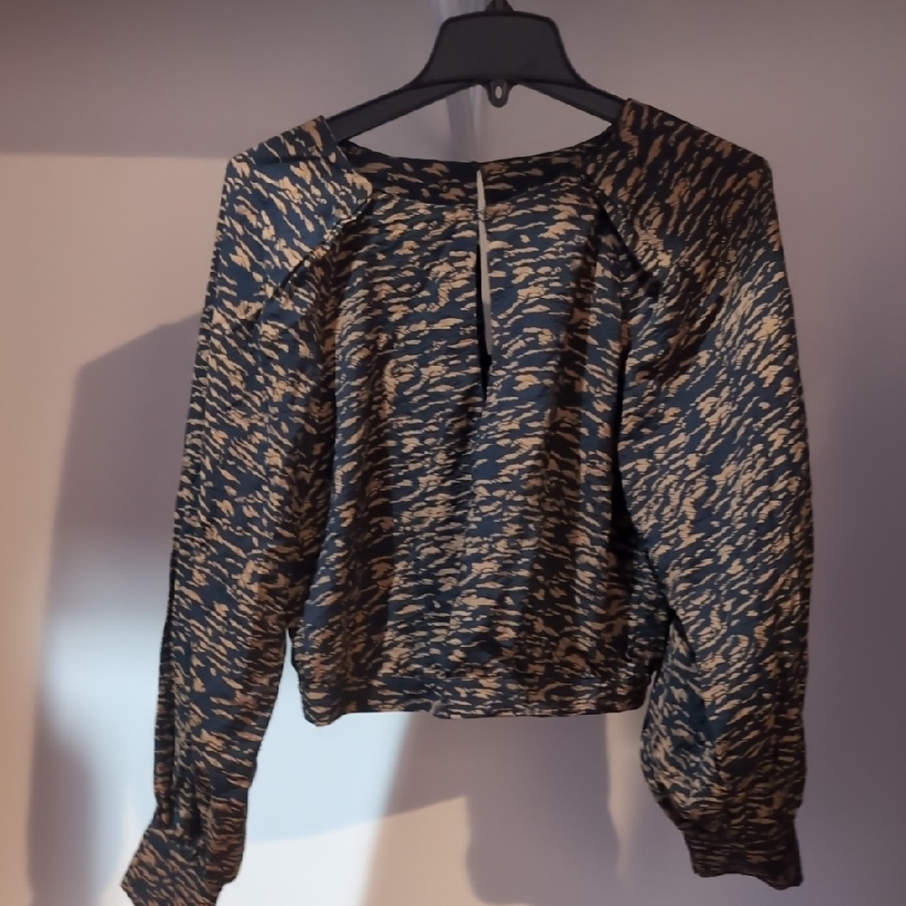Stylish Black and Tan Women's Top
